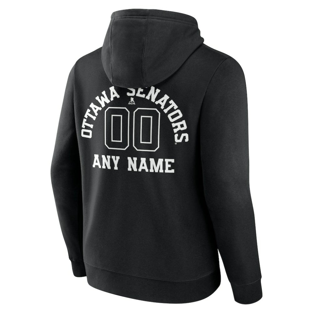 Ottawa Senators Personalized Name & Number Monochrome Pullover Hoodie