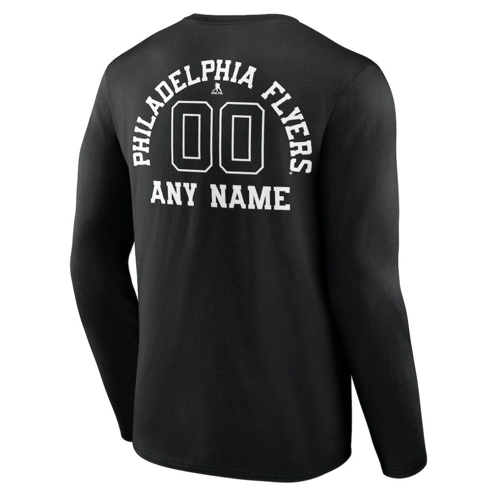 Philadelphia Flyers Personalized Name & Number Monochrome Long Sleeve T-Shirt