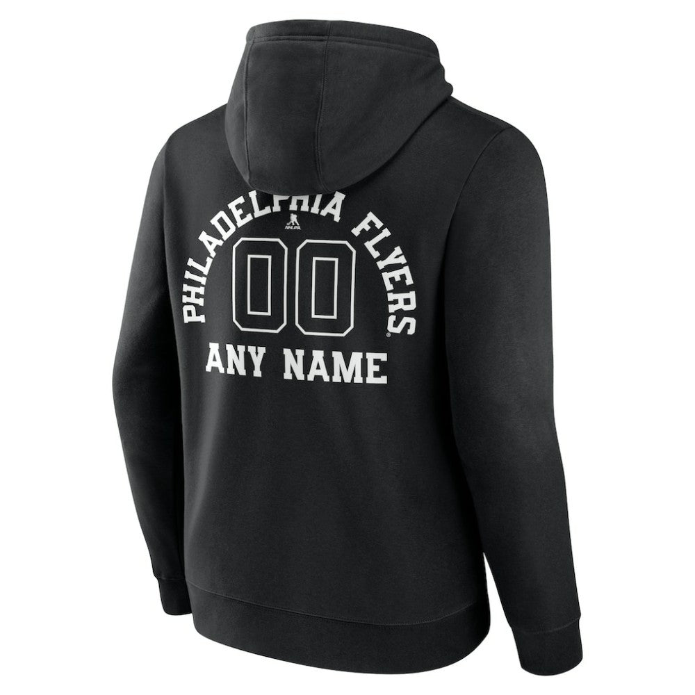 Philadelphia Flyers Personalized Name & Number Monochrome Pullover Hoodie