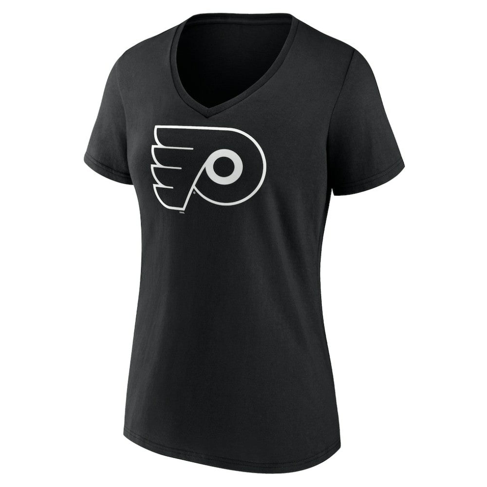 Philadelphia Flyers Women's Personalized Name & Number Monochrome V-Neck T-Shirt