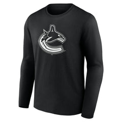 Vancouver Canucks Personalized Name & Number Monochrome Long Sleeve T-Shirt