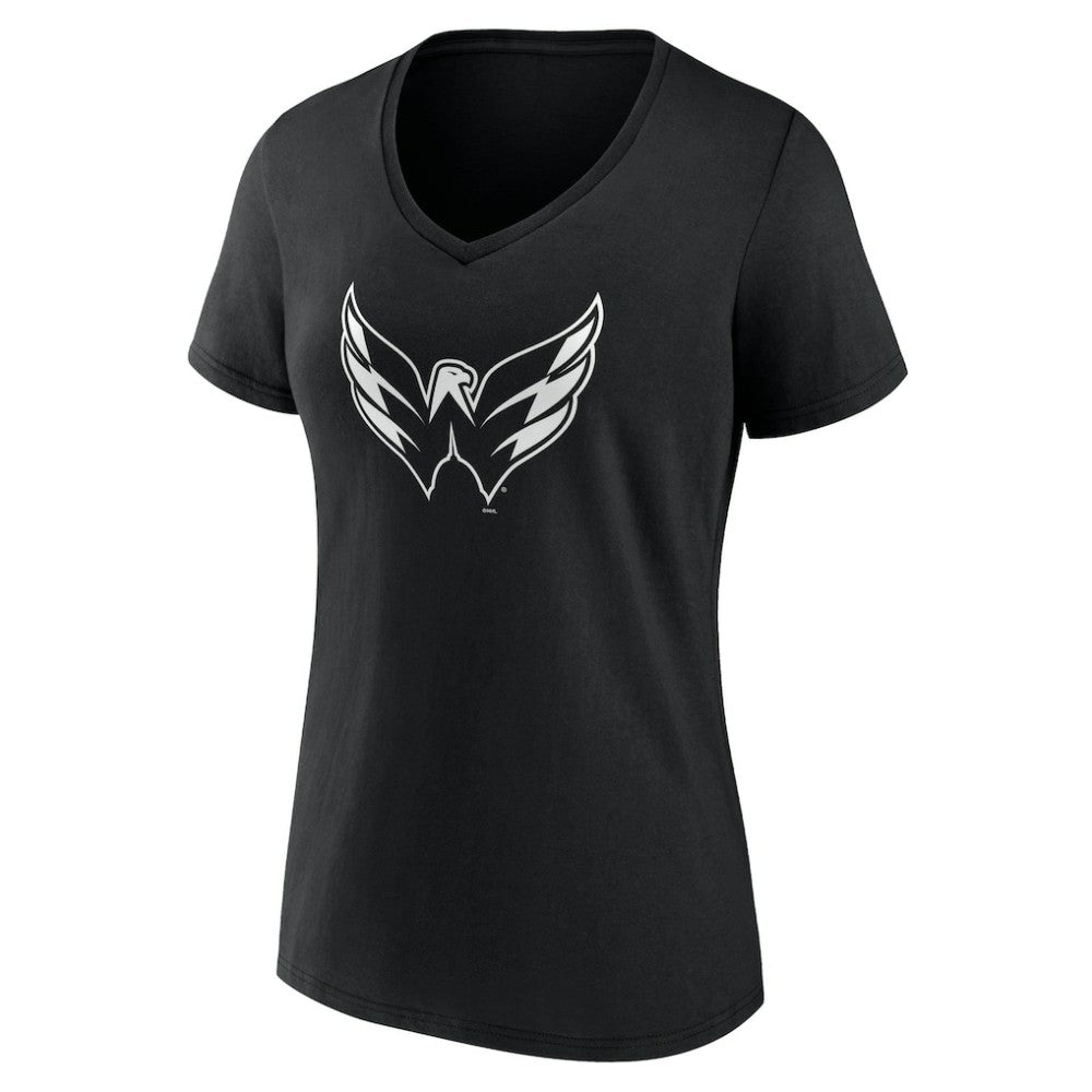 Washington Capitals Women's Personalized Name & Number Monochrome V-Neck T-Shirt