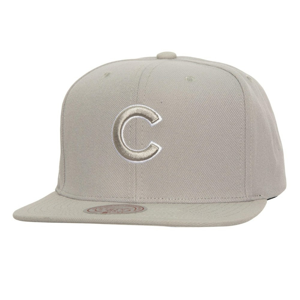 Chicago Cubs Snapback Hat - Gray | Mitchell & Ness