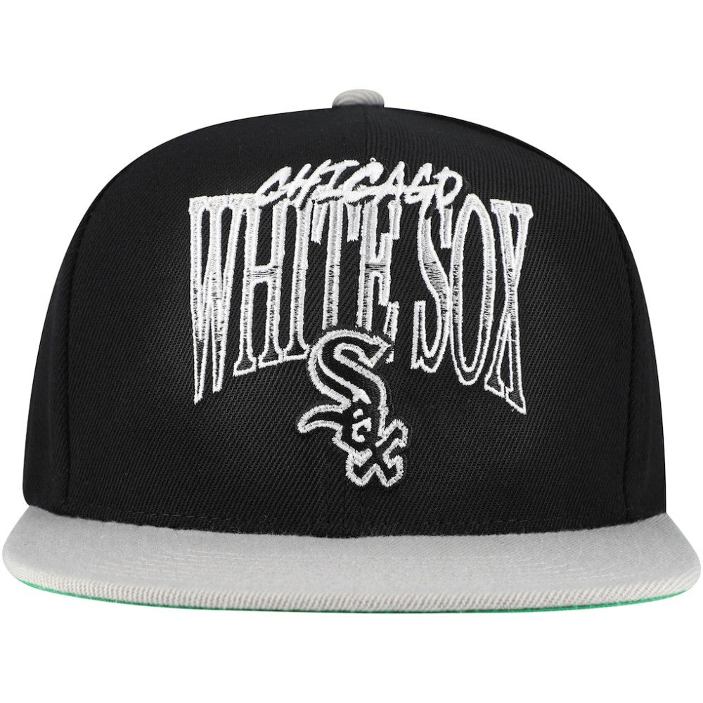 Chicago White Sox Rise Up Snapback Hat - Black | Mitchell & Ness