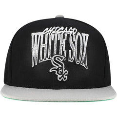 Chicago White Sox Rise Up Snapback Hat - Black | Mitchell & Ness