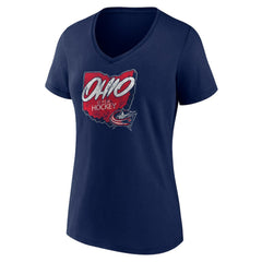 Columbus Blue Jackets Women's Native V-Neck T-Shirt