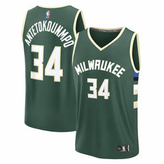 Giannis Antetokounmpo Milwaukee Bucks Youth Fast Break Replica Player Jersey - Icon Edition - Hunter Green | Fanatics shop