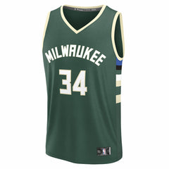 Giannis Antetokounmpo Milwaukee Bucks Youth Fast Break Replica Player Jersey - Icon Edition - Hunter Green | Fanatics shop