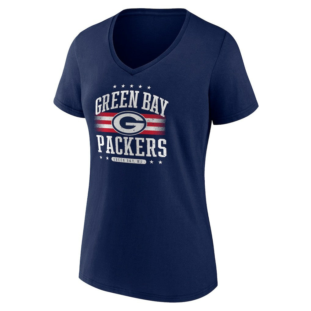 NFL Green Bay Packers Women's Americana Team V-Neck T-Shirt