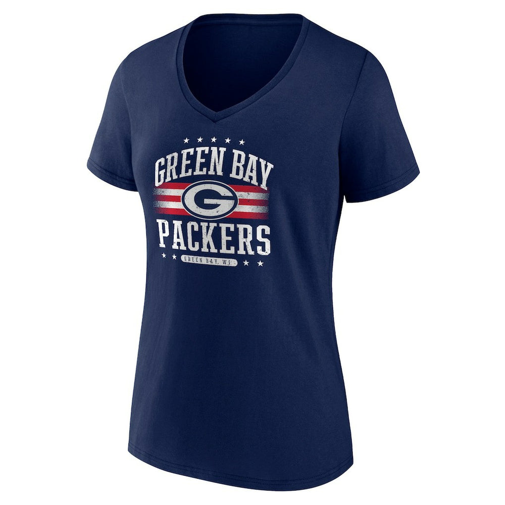 NFL Green Bay Packers Women's Americana Team V-Neck T-Shirt