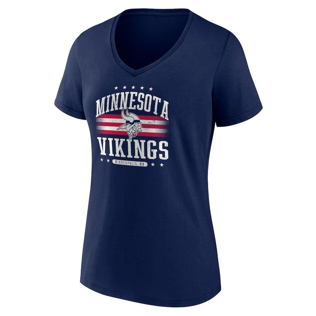 NFL Minnesota Vikings Women's Americana Team V-Neck T-Shirt