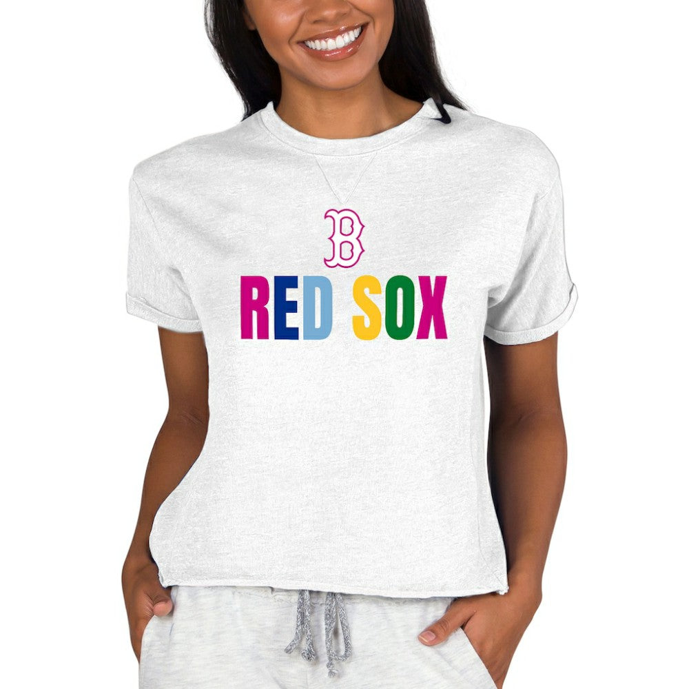 Boston Red Sox Concepts Sport Women's Mainstream Terry Sweatshirt - Oatmeal