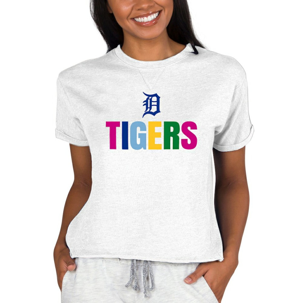 Detroit Tigers Concepts Sport Women's Mainstream Terry Sweatshirt - Oatmeal