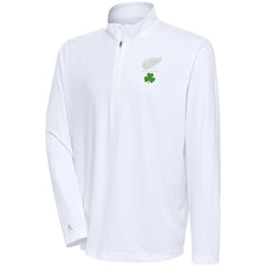 Detroit Red Wings Antigua Shamrock Tribute Quarter-Zip Pullover Top