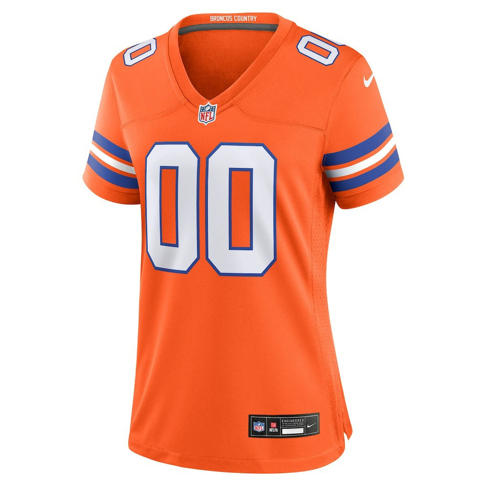 NFL Denver Broncos Women's Mile High Collection 1977 Throwback Custom Game Jersey