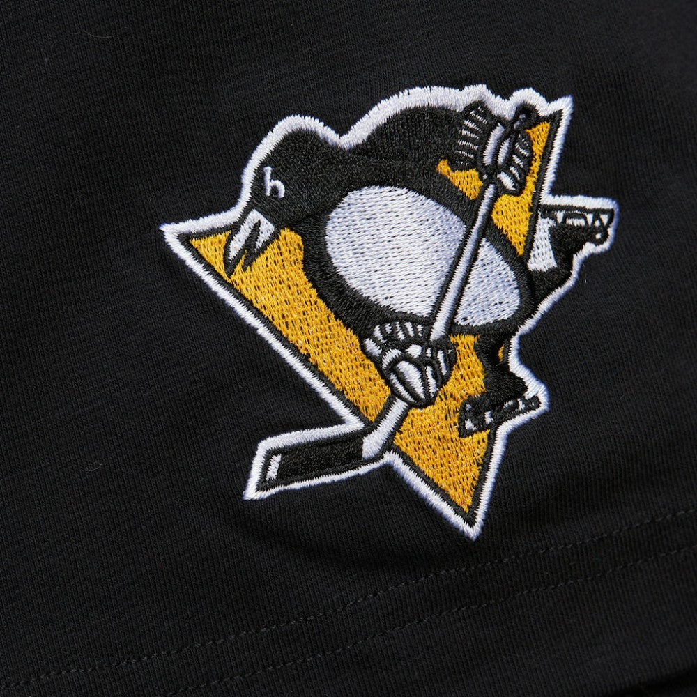 Mario Lemieux Pittsburgh Penguins Mitchell & Ness Premium Nickname Vintage Logo T-Shirt