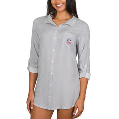 USWNT Concepts Sport Women's Melody Full-Button Long Sleeve Nightshirt / Soccer New