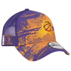 Phoenix Suns Tip Off A-Frame Trucker 9FORTY Adjustable Hat - Purple/Orange | New Era discount