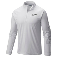 Chicago White Sox Terminal Tackle Omni-Shade Raglan Quarter-Zip Pullover Top - White | Columbia