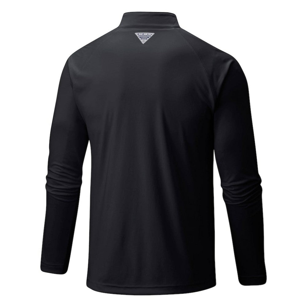 Athletics Terminal Tackle Omni-Shade Raglan Quarter-Zip Pullover Top - Black | Columbia