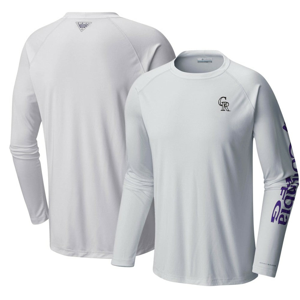Colorado Rockies Terminal Tackle Long Sleeve T-Shirt - White | Columbia