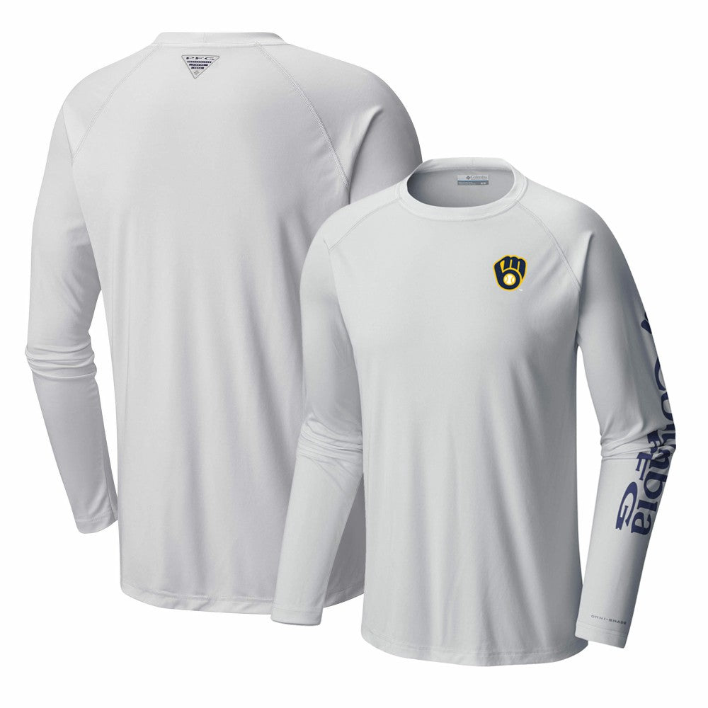 Milwaukee Brewers Terminal Tackle Long Sleeve T-Shirt - White | Columbia