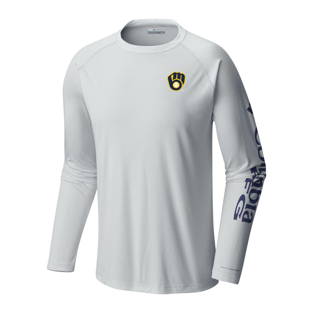 Milwaukee Brewers Terminal Tackle Long Sleeve T-Shirt - White | Columbia