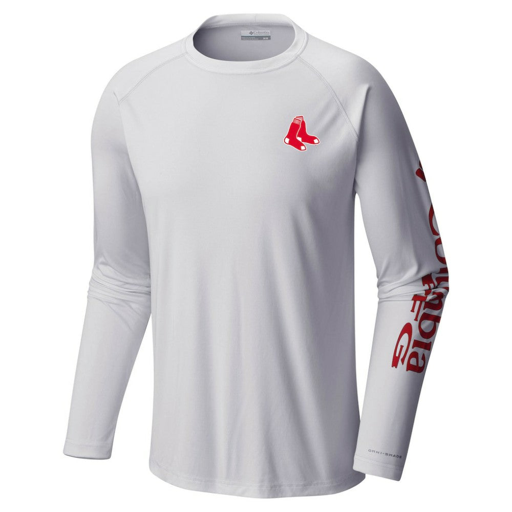 Boston Red Sox Terminal Tackle Long Sleeve T-Shirt - White | Columbia