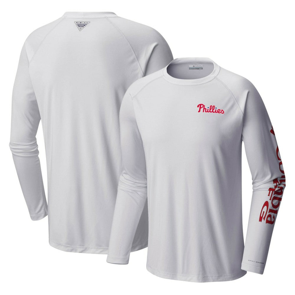 Philadelphia Phillies Terminal Tackle Long Sleeve T-Shirt - White | Columbia
