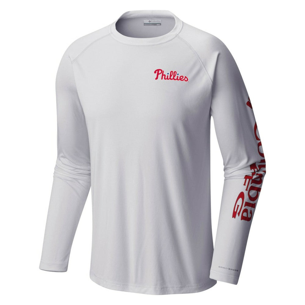 Philadelphia Phillies Terminal Tackle Long Sleeve T-Shirt - White | Columbia