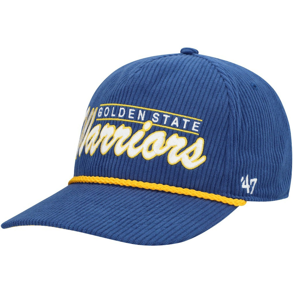 Golden State Warriors '47 Double Header Sidepatch Cord Hitch Adjustable Hat sale - Royal | 47 brand for sale
