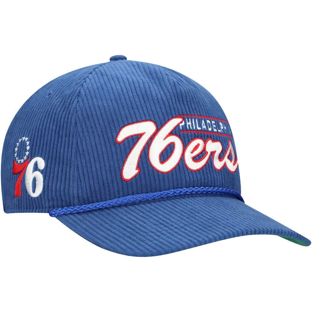 Philadelphia 76ers '47 Double Header Sidepatch Cord Hitch Adjustable Hat - Royal | 47 brand for sale