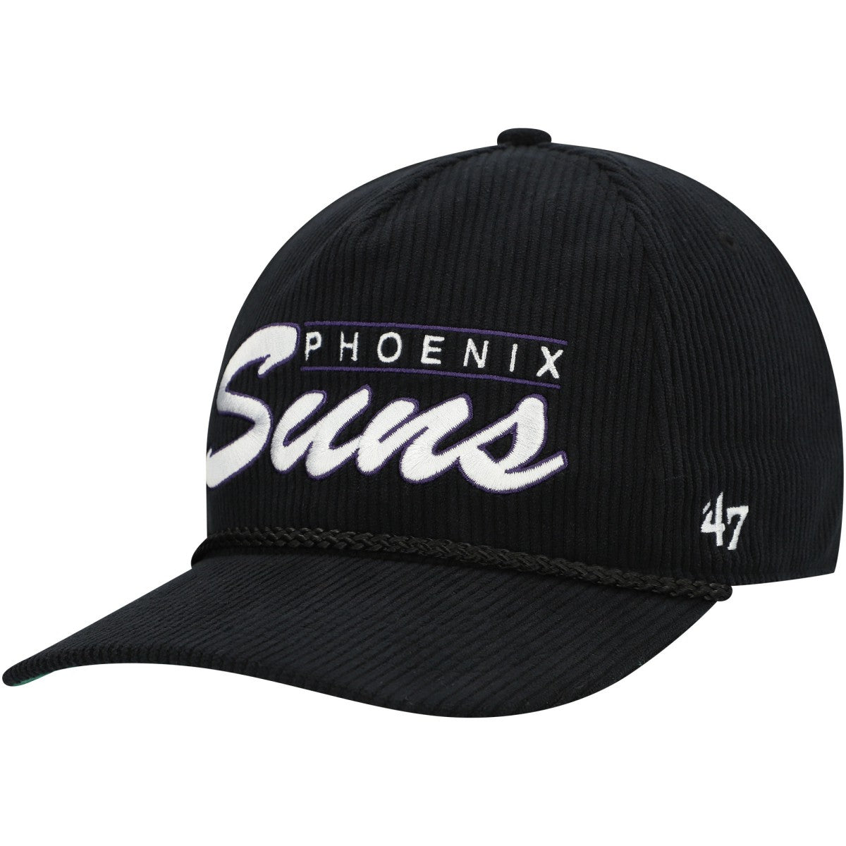 Phoenix Suns '47 Double Header Sidepatch Cord Hitch Adjustable Hat - Black | 47 brand outlet