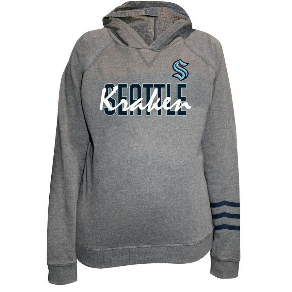 Seattle Kraken Fanatics Women's Plus Size Lightweight Fleece Raglan Pullover Hoodie