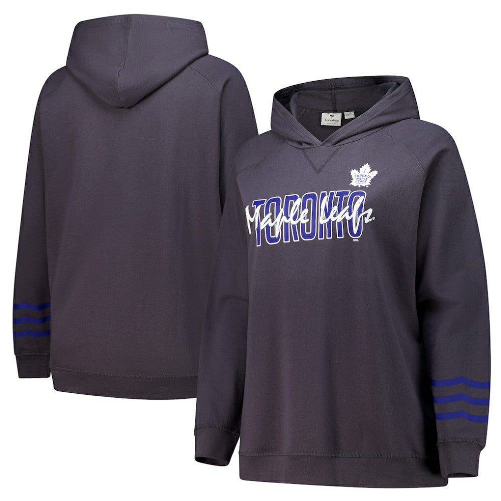 Toronto Maple Leafs Fanatics Women's Plus Size Lightweight Fleece Raglan Pullover Hoodie