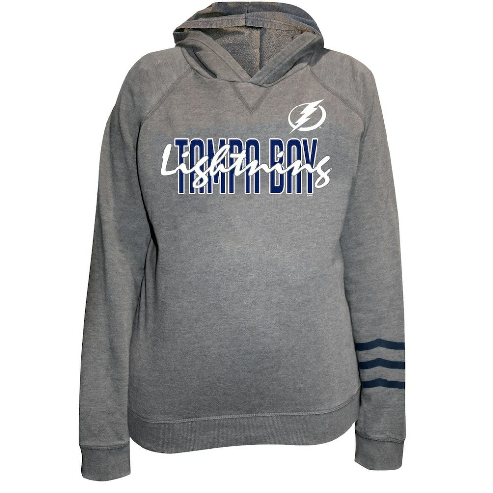Tampa Bay Lightning Fanatics Women's Plus Size Lightweight Fleece Raglan Pullover Hoodie