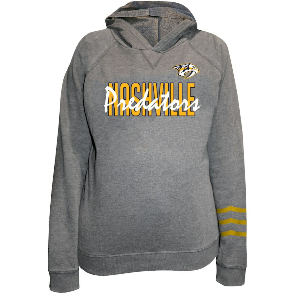 Nashville Predators Fanatics Women's Plus Size Lightweight Fleece Raglan Pullover Hoodie