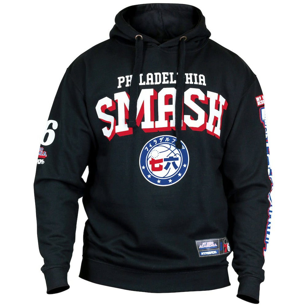 Philadelphia 76ers Hyperfly Unisex NBA x My Hero Academia All Might Smash Pullover Hoodie - Black for sale
