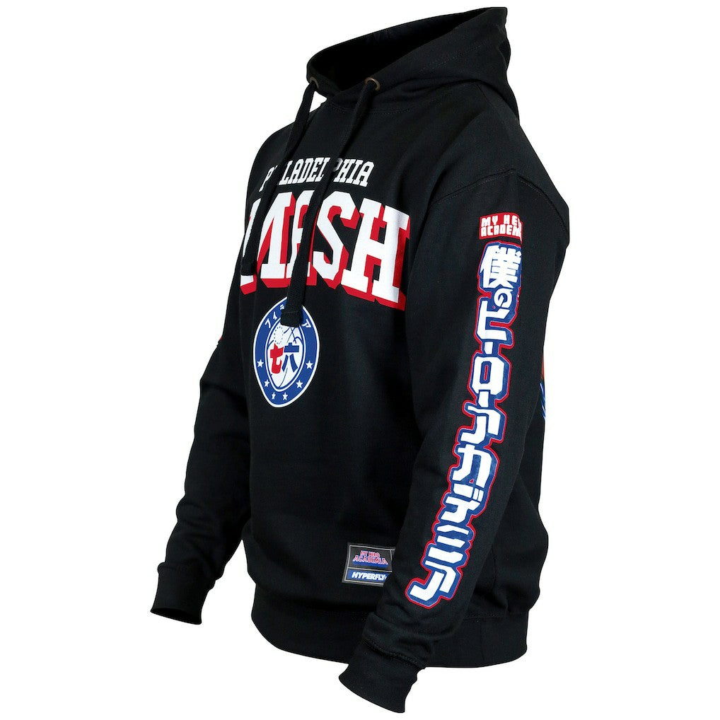 Philadelphia 76ers Hyperfly Unisex NBA x My Hero Academia All Might Smash Pullover Hoodie - Black for sale