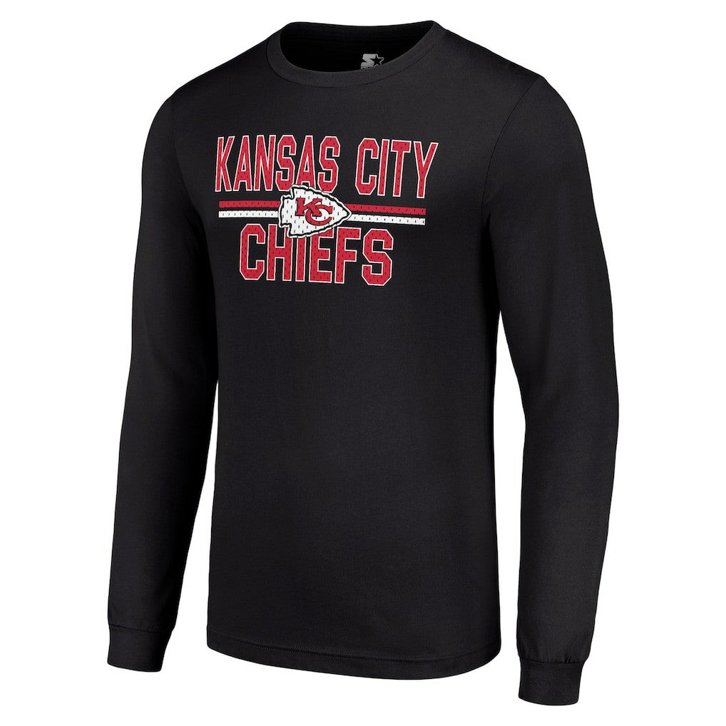 NFL Kansas City Chiefs Starter Team Mesh Print Graphic Long Sleeve T-Shirt