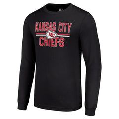 NFL Kansas City Chiefs Starter Team Mesh Print Graphic Long Sleeve T-Shirt