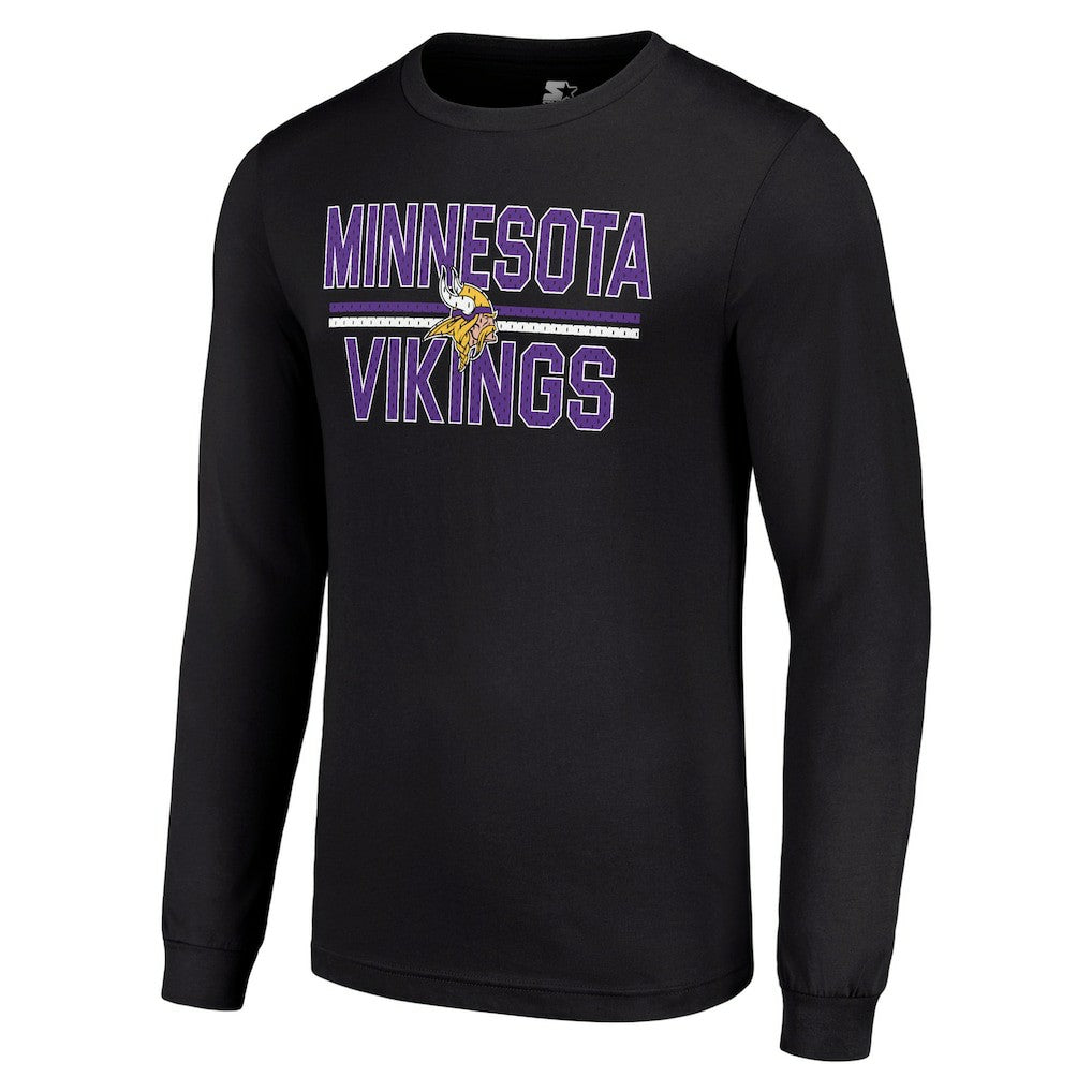 NFL Minnesota Vikings Starter Team Mesh Print Graphic Long Sleeve T-Shirt