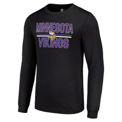 NFL Minnesota Vikings Starter Team Mesh Print Graphic Long Sleeve T-Shirt