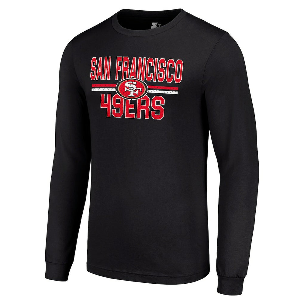 NFL San Francisco 49ers Starter Team Mesh Print Graphic Long Sleeve T-Shirt