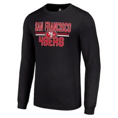 NFL San Francisco 49ers Starter Team Mesh Print Graphic Long Sleeve T-Shirt