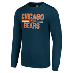 NFL Chicago Bears Starter Team Mesh Print Graphic Long Sleeve T-Shirt