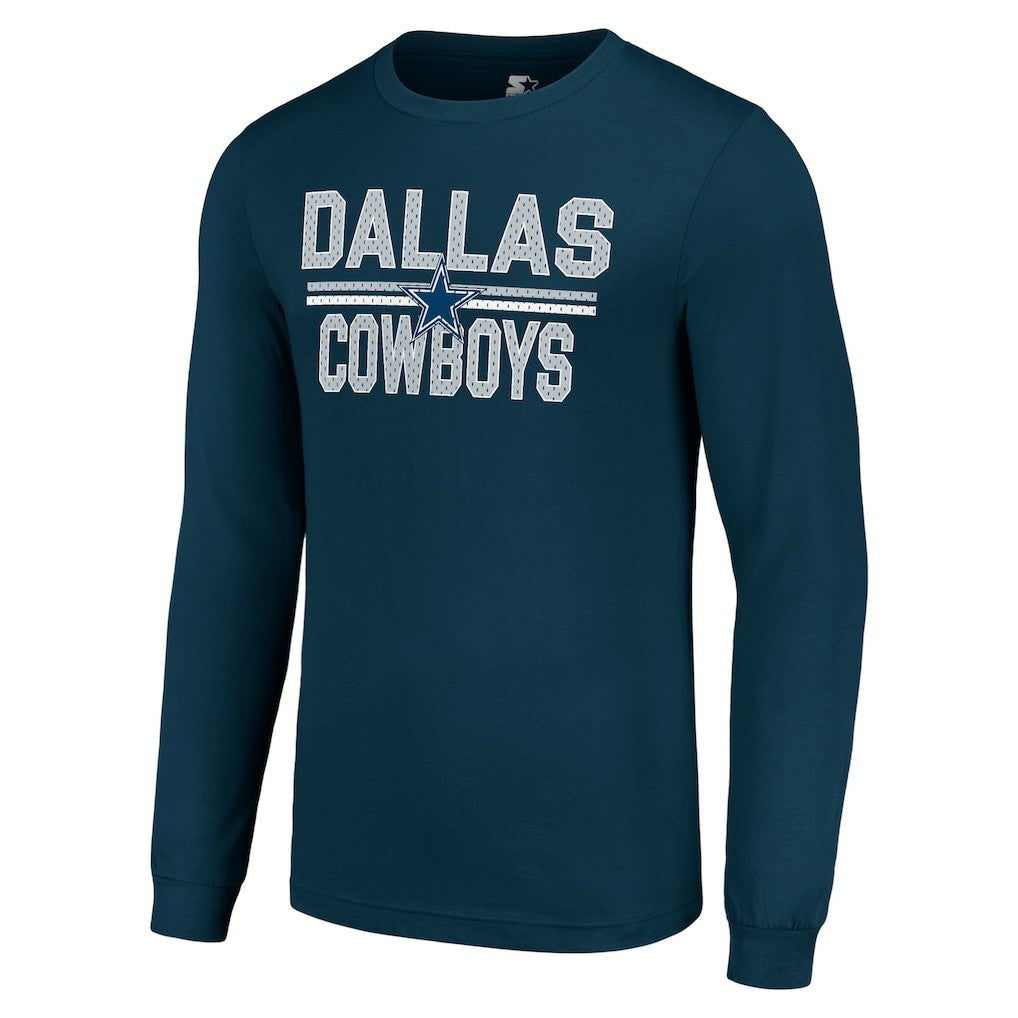 NFL Dallas Cowboys Starter Team Mesh Print Graphic Long Sleeve T-Shirt