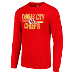 NFL Kansas City Chiefs Starter Team Mesh Print Graphic Long Sleeve T-Shirt