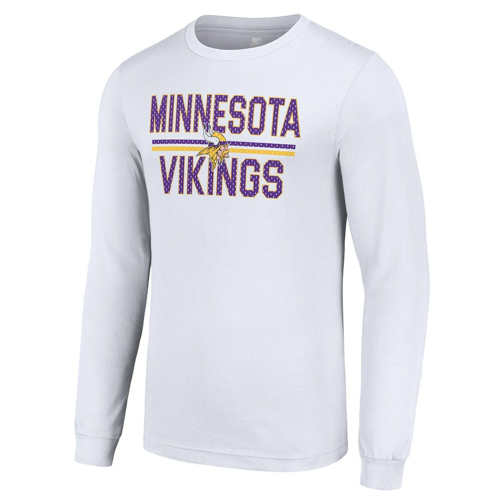 NFL Minnesota Vikings Starter Team Mesh Print Graphic Long Sleeve T-Shirt
