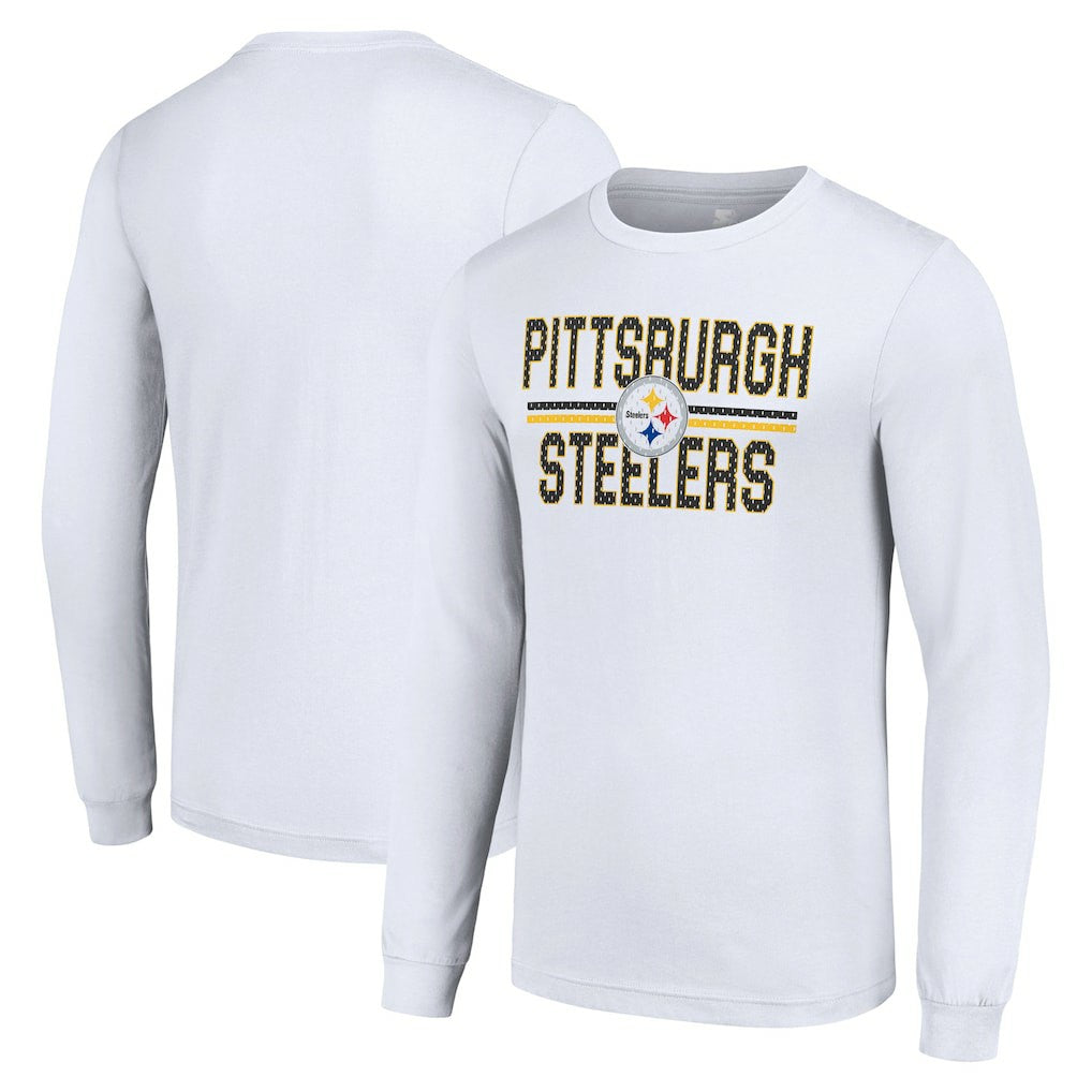 NFL Pittsburgh Steelers Starter Team Mesh Print Graphic Long Sleeve T-Shirt